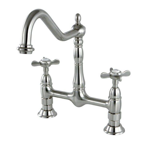 KS1178BEX Essex Bridge Kitchen Faucet, Brushed Nickel